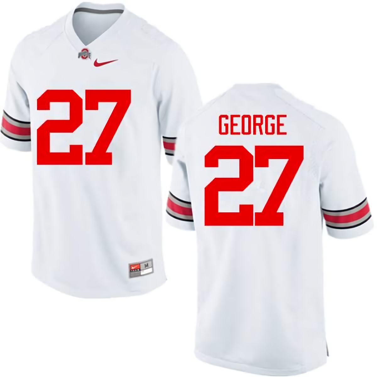 Eddie George Ohio State Buckeyes Men's NCAA #27 Nike White College Stitched Football Jersey EKH5856LR